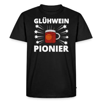 Pionnier du vin chaud - T-shirt Premium bio Homme - noir - Devant - Nico (187cm)