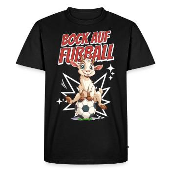 Funny Humor Wordplay Soccer Soccer - Men's Premium Organic T-Shirt - black - Front - Nico (187cm)