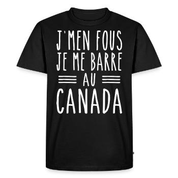 I don't care, I'm going to Canada - Men's Premium Organic T-Shirt - black - Front - Nico (187cm)