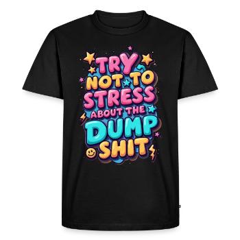 Essayez de ne pas stresser - T-shirt Premium bio Homme - noir - Devant - Nico (187cm)