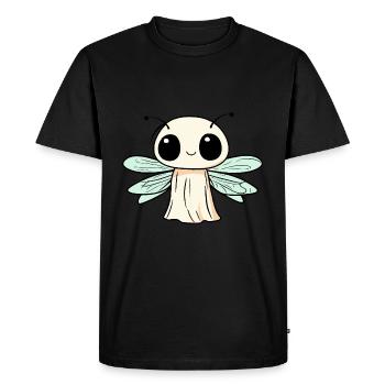 Dragonfly Halloween Comic Ghost - Men's Premium Organic T-Shirt - black - Front - Nico (187cm)