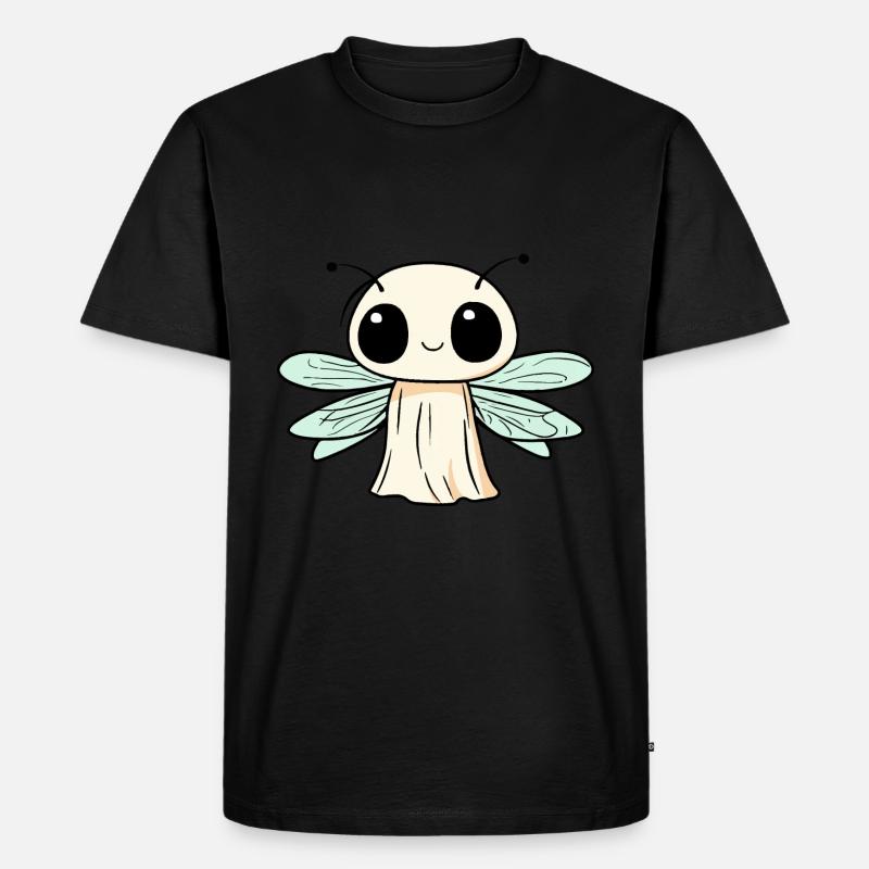 Dragonfly Halloween Comic Ghost - Men's Premium Organic T-Shirt - black