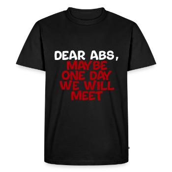 Chers abdominaux, peut-être qu’un jour nous en rencontrerons 4 - T-shirt Premium bio Homme - noir - Devant - Nico (187cm)