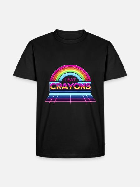 I Eat Crayons 6 - Men's Premium Organic T-Shirt - black