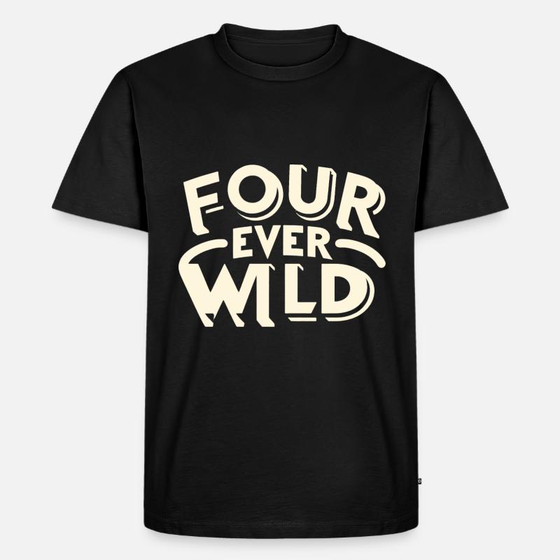 Four Ever Wild 61 - Männer Premium Bio T-Shirt - Schwarz