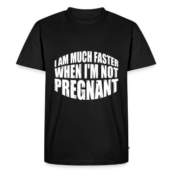 I Am Much Faster When I'm Not Pregnant 8 - Men's Premium Organic T-Shirt - black - Front - Nico (187cm)
