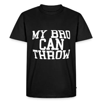 My Bro Can Throw 3 - Men's Premium Organic T-Shirt - black - Front - Nico (187cm)