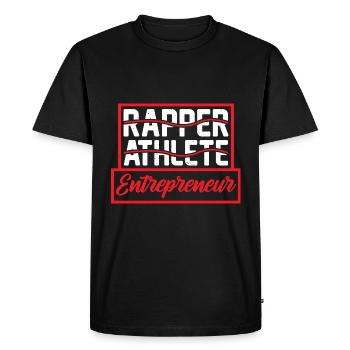 Rapper Athlete Entrepreneur 57 - Men's Premium Organic T-Shirt - black - Front - Nico (187cm)