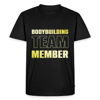 Équipe de musculation - T-shirt Premium bio Homme - noir - Devant - Nico (187cm)