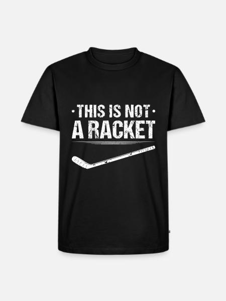 Hockeyschläger für Eishockey-Fan - Männer Premium Bio T-Shirt - Schwarz