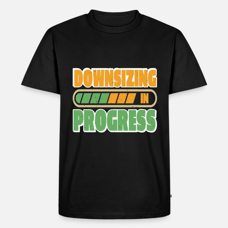 Downsizing In Progress 23 - Männer Premium Bio T-Shirt - Schwarz