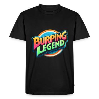 Burping Legend 18 - Men's Premium Organic T-Shirt - black - Front - Nico (187cm)