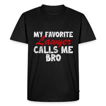 Mon avocat préféré m’appelle mon frère 3 - T-shirt Premium bio Homme - noir - Devant - Nico (187cm)