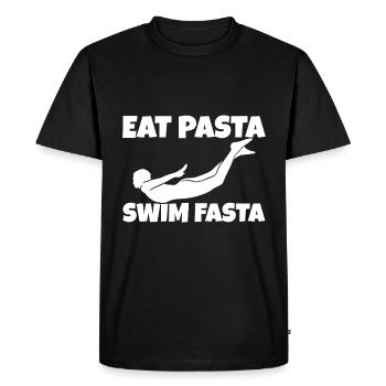 Eat Pasta Swim Fasta 7 - Men's Premium Organic T-Shirt - black - Front - Nico (187cm)