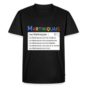 Martiniquais Moteur De Recherche Humour martinique - T-shirt Premium bio Homme - noir - Devant - Nico (187cm)