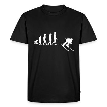 Ski evolution - Men's Premium Organic T-Shirt - black - Front - Nico (187cm)