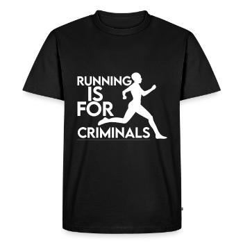 La course à pied est pour les criminels 4 - T-shirt Premium bio Homme - noir - Devant - Nico (187cm)