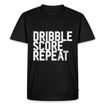 Dribble Score Répétition 3 - T-shirt Premium bio Homme - noir - Devant - Nico (187cm)