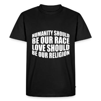 Love Should Be Our Religion 8 - Men's Premium Organic T-Shirt - black - Front - Nico (187cm)