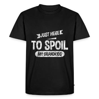 Ici pour gâter mes petits-enfants 3 - T-shirt Premium bio Homme - noir - Devant - Nico (187cm)