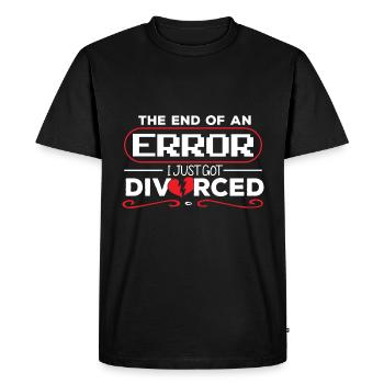 I Just Got Divorced - Men's Premium Organic T-Shirt - black - Front - Nico (187cm)