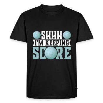 Chut, je garde le score 11 - T-shirt Premium bio Homme - noir - Devant - Nico (187cm)