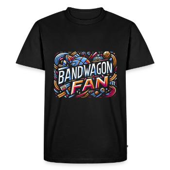 Ventilateur de train en marche 19 - T-shirt Premium bio Homme - noir - Devant - Nico (187cm)
