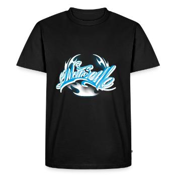 Marseille tattoo - T-shirt Premium bio Homme - noir - Devant - Nico (187cm)