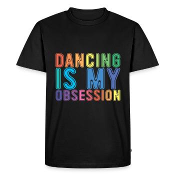 La danse est mon obsession - T-shirt Premium bio Homme - noir - Devant - Nico (187cm)