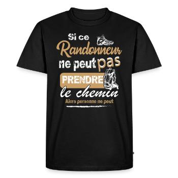 Randonneur - T-shirt Premium bio Homme - noir - Devant - Nico (187cm)