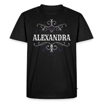 Alexandra Nom Prénom personnalisé - T-shirt Premium bio Homme - noir - Devant - Nico (187cm)