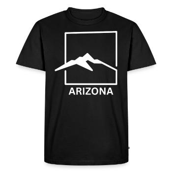 Hiking Arizona Minimalistic Mountains Nature - Men's Premium Organic T-Shirt - black - Front - Nico (187cm)
