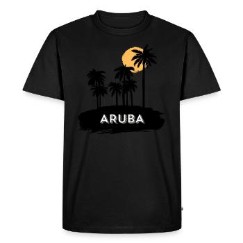 Vacances Aruba Trip - T-shirt Premium bio Homme - noir - Devant - Nico (187cm)
