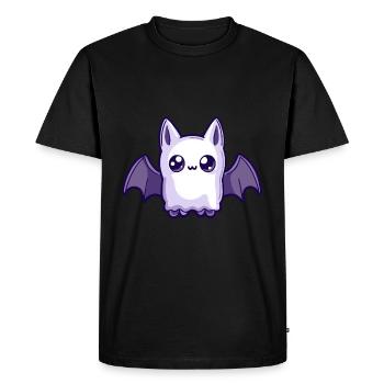 Bat Halloween Comic Ghost - Men's Premium Organic T-Shirt - black - Front - Nico (187cm)