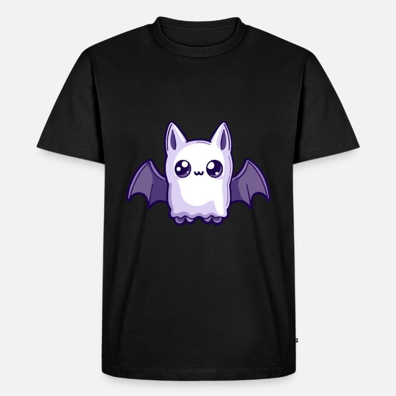 Bat Halloween Comic Ghost - Men's Premium Organic T-Shirt - black