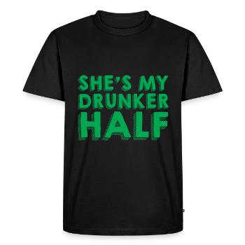 Elle est ma moitié ivre 3 - T-shirt Premium bio Homme - noir - Devant - Nico (187cm)