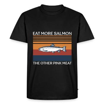 Pêcher Pêcheur Canne à pêche - T-shirt Premium bio Homme - noir - Devant - Nico (187cm)