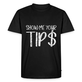 Montrez-moi vos conseils 4 - T-shirt Premium bio Homme - noir - Devant - Nico (187cm)