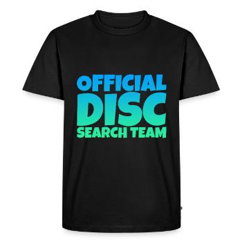 Équipe officielle de recherche de disques 2 - T-shirt Premium bio Homme - noir - Devant - Nico (187cm)
