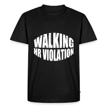 Walking Hr Violation 8 - Men's Premium Organic T-Shirt - black - Front - Nico (187cm)