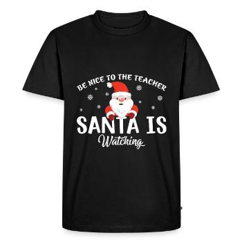 Cadeaux de Noël Noël - T-shirt Premium bio Homme - noir - Devant - Nico (187cm)