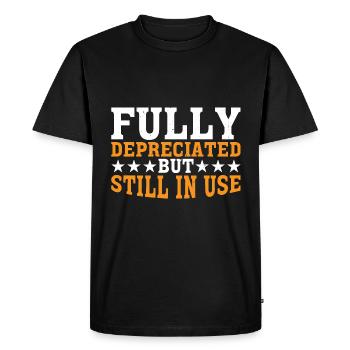 Fully Depreciated But Still In Use 7 - Men's Premium Organic T-Shirt - black - Front - Nico (187cm)