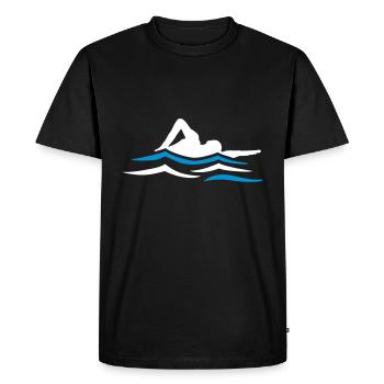 Natation, nageurs et eau - T-shirt Premium bio Homme - noir - Devant - Nico (187cm)