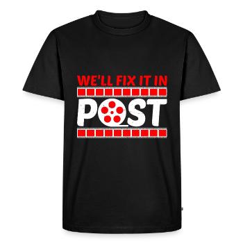 We'll Fix It In Post 14 - Men's Premium Organic T-Shirt - black - Front - Nico (187cm)