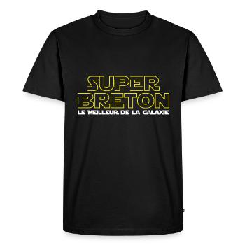 Super Breton - T-shirt Premium bio Homme - noir - Devant - Nico (187cm)