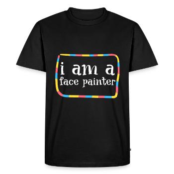 I Am A Face Painter 4 - Men's Premium Organic T-Shirt - black - Front - Nico (187cm)