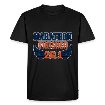 Marathon Finisher 26.2 2 - Men's Premium Organic T-Shirt - black - Front - Nico (187cm)