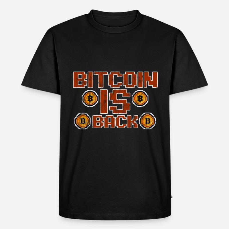 Bitcoin Is Back 3 - Männer Premium Bio T-Shirt - Schwarz
