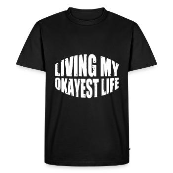 Vivre ma vie la plus correcte 8 - T-shirt Premium bio Homme - noir - Devant - Nico (187cm)