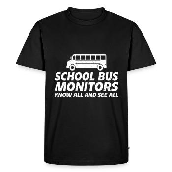 Moniteurs d’autobus scolaires, tout savoir et voir tous les 9 - T-shirt Premium bio Homme - noir - Devant - Nico (187cm)